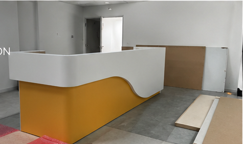 Custom reception counter during person-free on-site installation