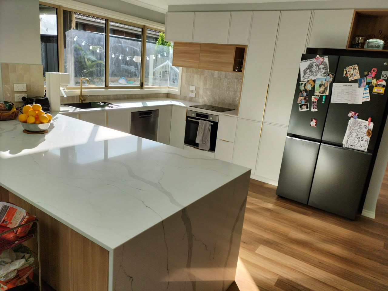 Completed contemporary custom kitchen renovation